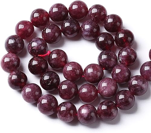 Miniatura 5 de 36 cuentas espaciadoras redondas sueltas de jade natural de 0.394 pulgadas para hacer joyas, cuentas de piedra de energía curativa, pulseras y