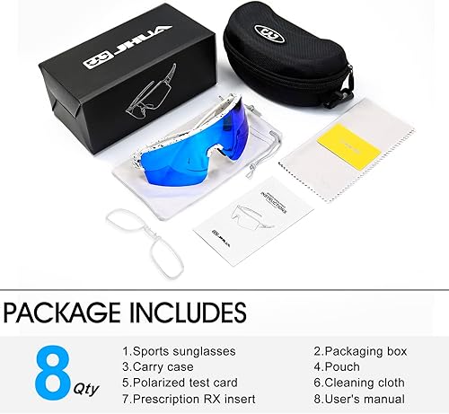 Miniatura 7 de AVV Gafas de sol polarizadas para ciclismo, deportes, protección UV400, pesca, conducción, correr, béisbol, para hombres y mujeres