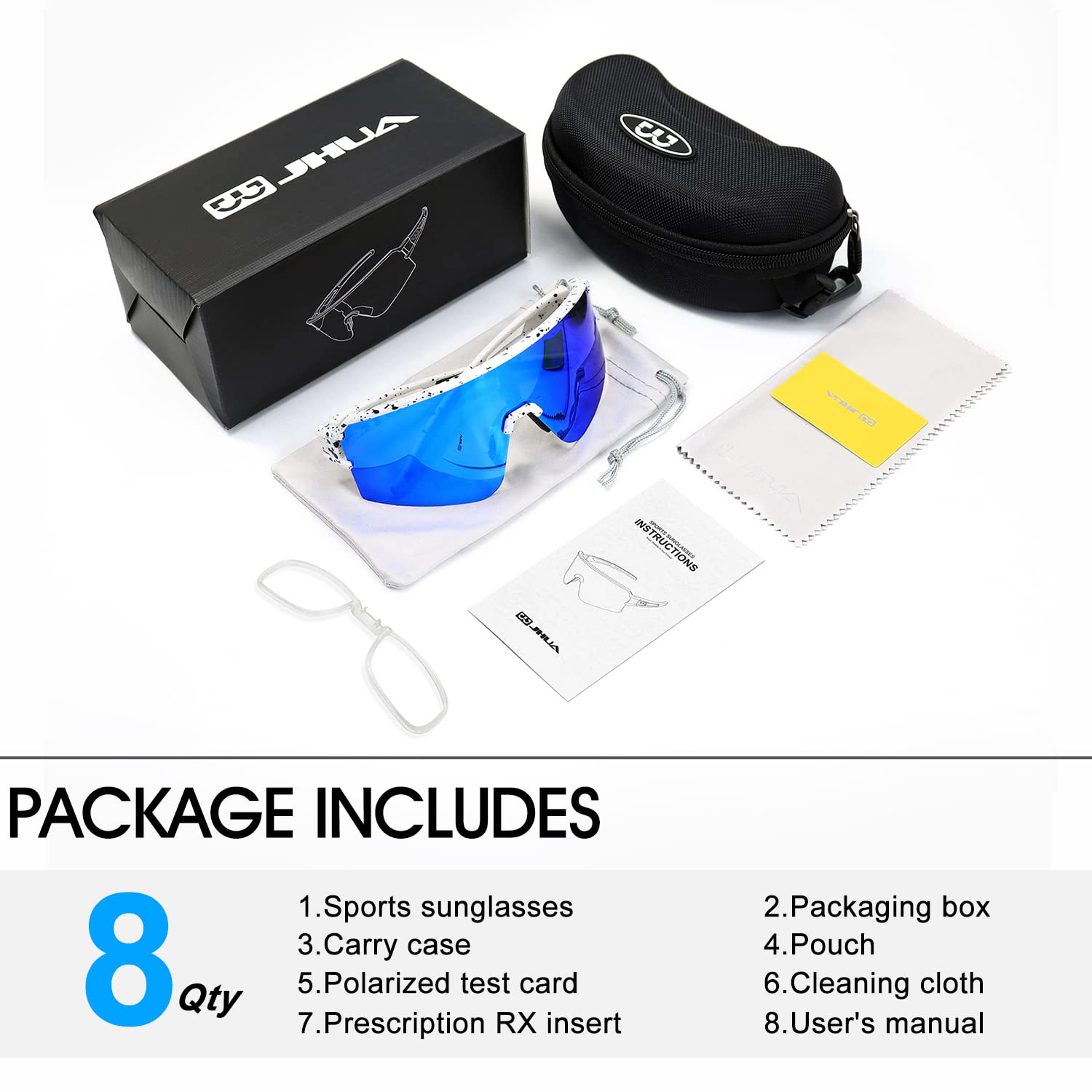 AVV Gafas de sol polarizadas para ciclismo, protección UV400, pesca, conducción, correr, béisbol, para hombres y mujeres