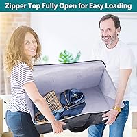 Vista 4 de Bolsas de mudanza resistentes con cremalleras fuertes y asas, suministros de mudanza plegables, bolsas de almacenamiento para embalaje y mudanza