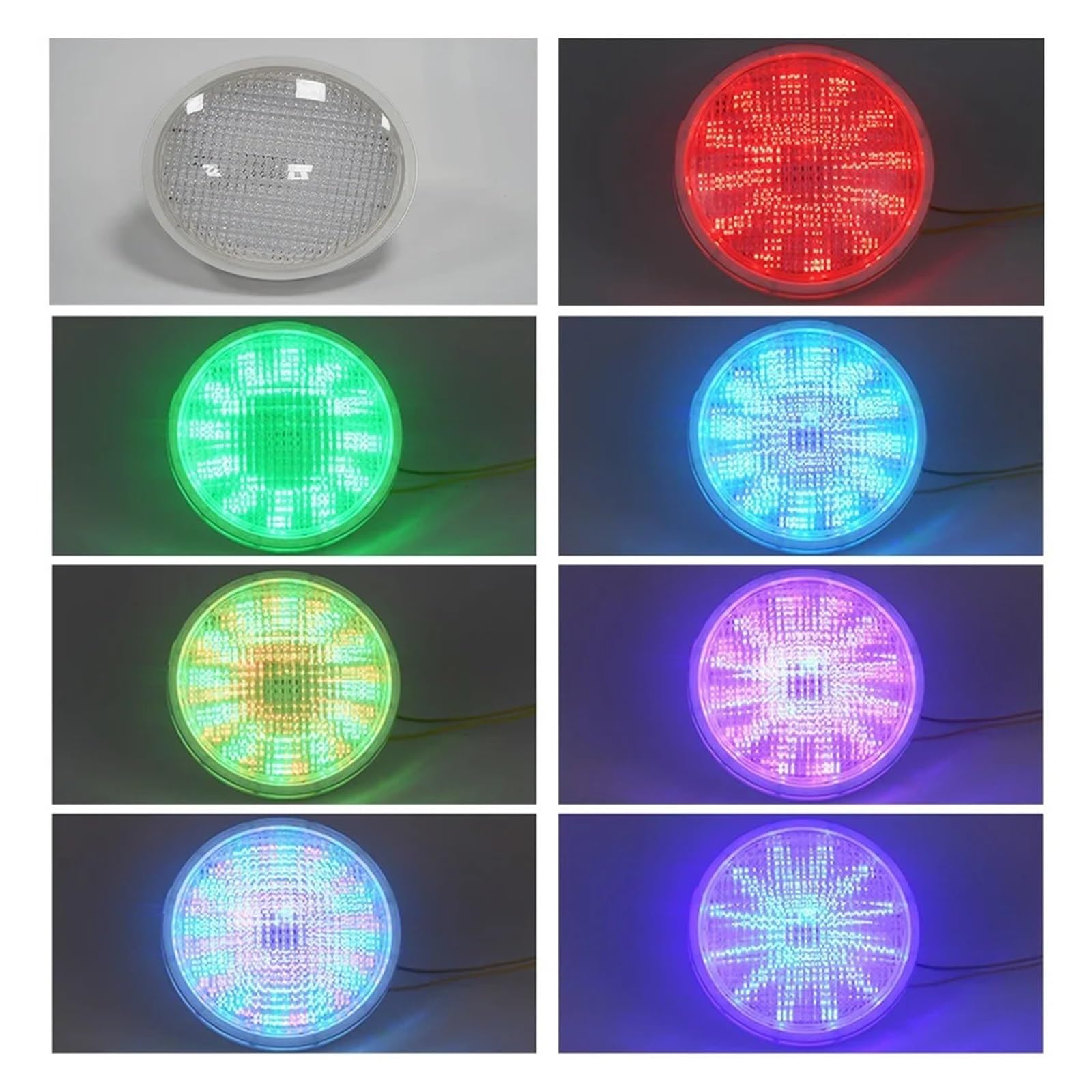 18W RGB Oświetlenie Basenowe Par56 LED Pływanie Podwodne Plastikowa Lampa Basenowa Do Montażu Na Ścianie 12V IP68 Wodoodporne Światło Stawu Niskie ZużYcie Energii(Warm white)