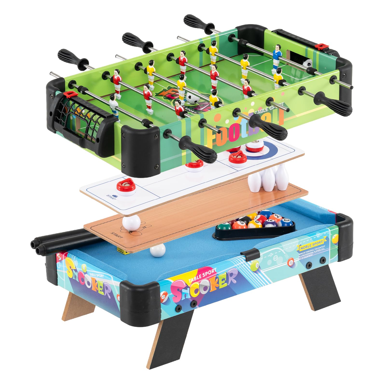 COSTWAY 4 in 1 Tavolo Multigioco per Bambini 3+ Anni