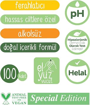 Sleepy Natural Kişisel Bakım Havlusu 100 Yaprak