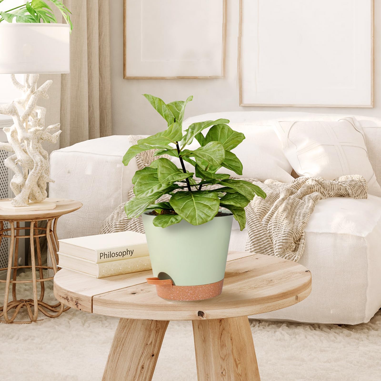 Yimomoyi 6 Pcs Pots De Fleurs En Plastique, 12.5cm Pot De Fleurs