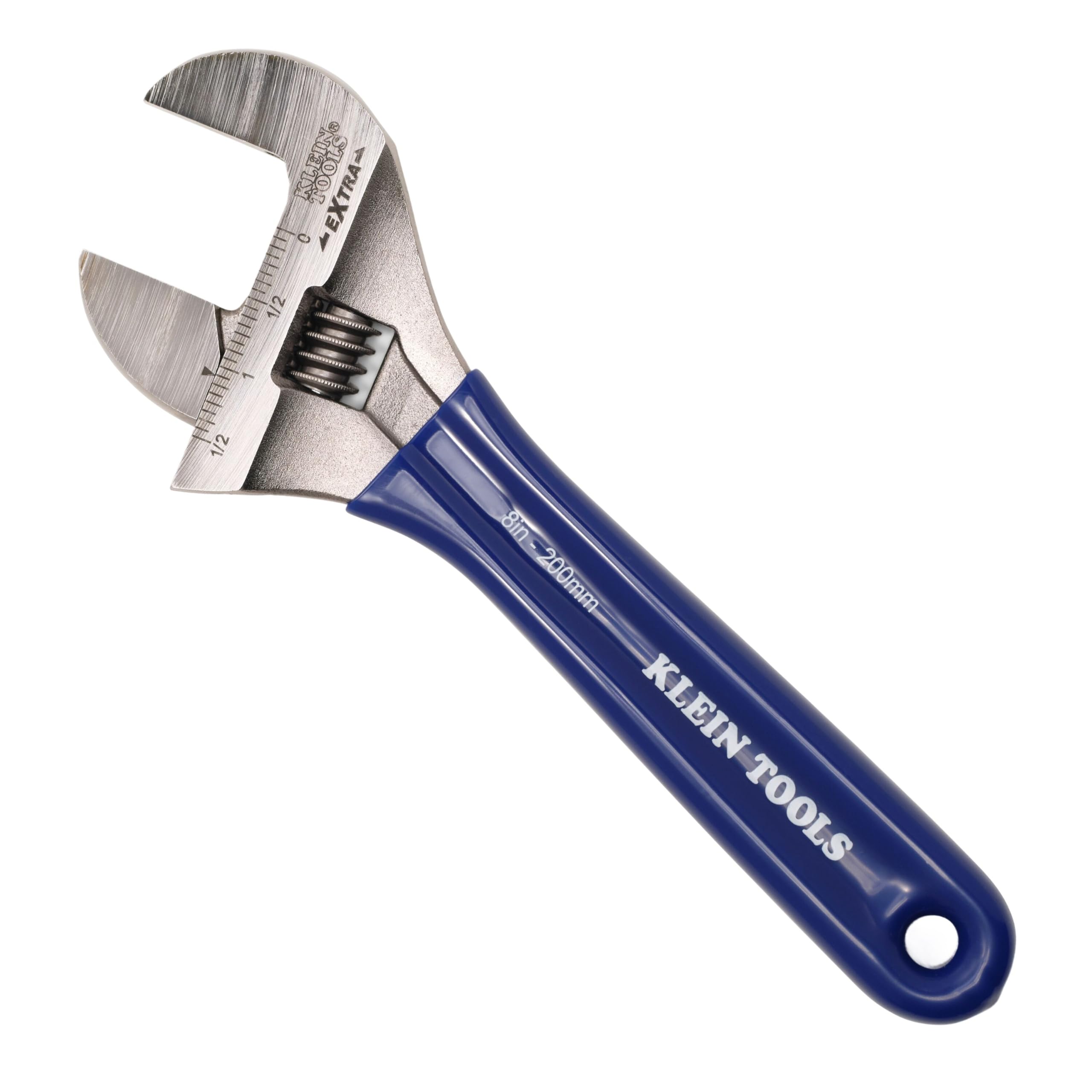 Klein Tools D509-8 Adjustable Wrench, Extra Wide Jaw Forged Drive