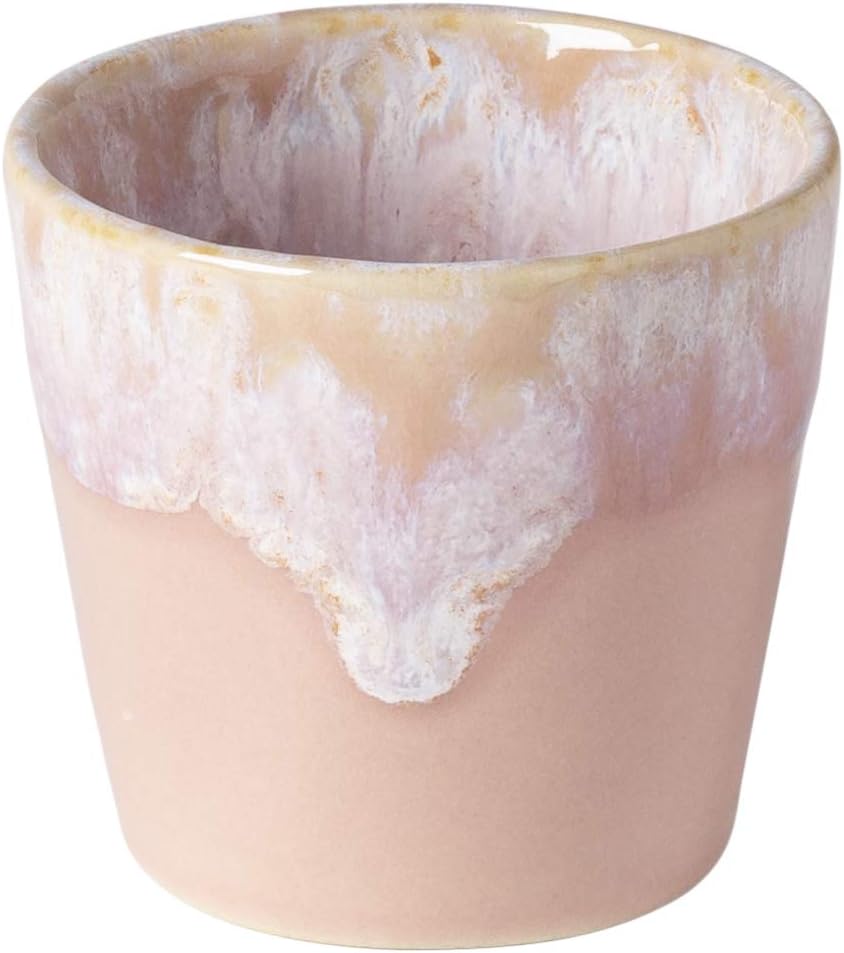 COSTA NOVA Stoneware Ceramic Dish Grespresso Collection Espresso Cups 2-Piece Set, 3 oz (Soft Pink)