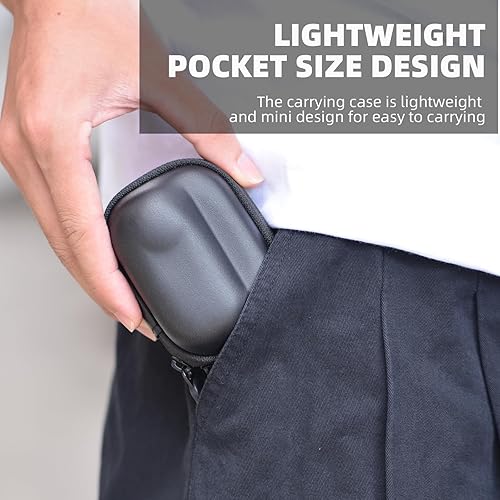 Miniatura 6 de Small Carrying Case for Insta360 GO 3/GO 3S, PU Hard Shell Lens Cover Protection Storage Bag,Mini Travel Portable Bag with Carabiner&Wrist Strap