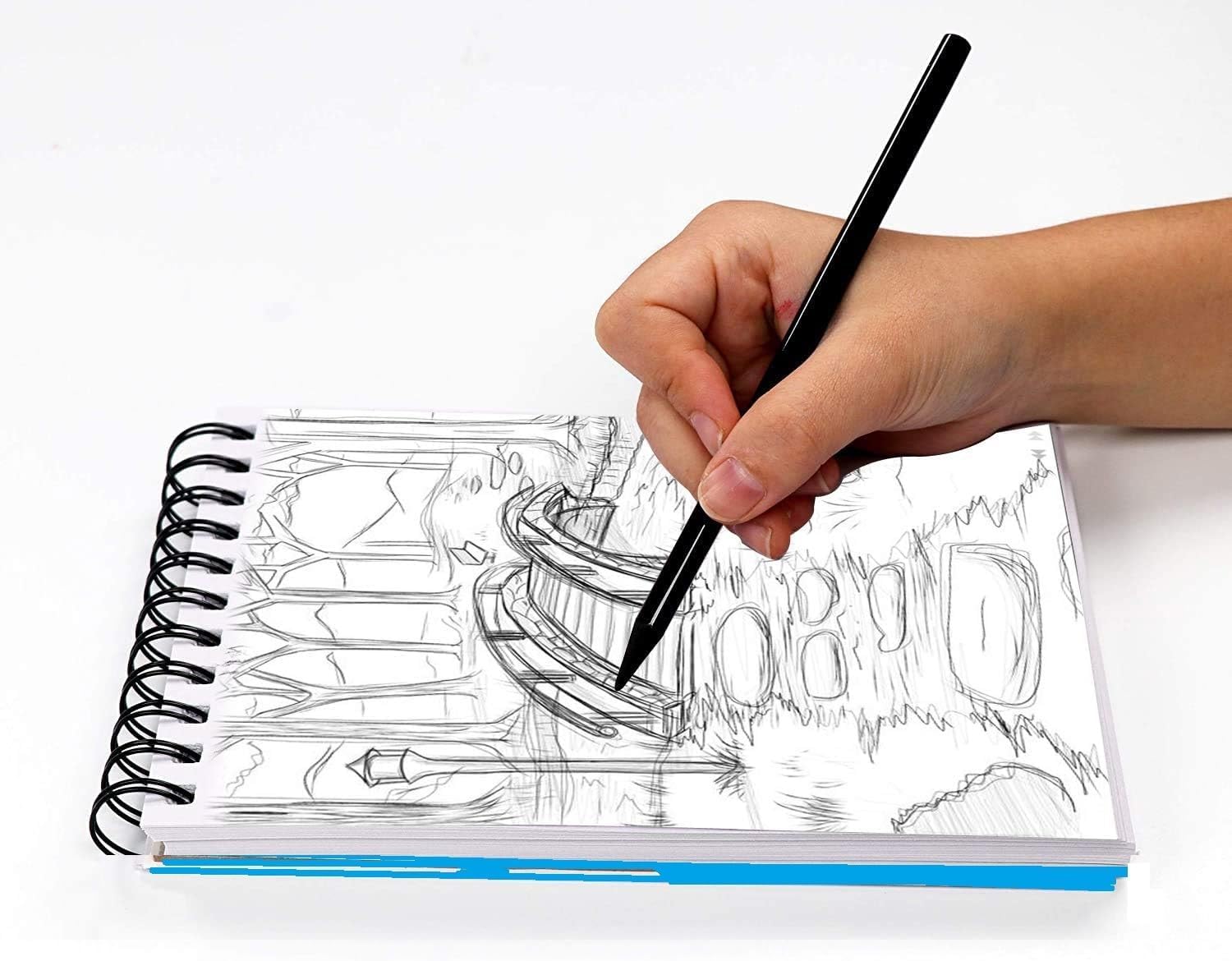 Set of 97pcs - 72pc Colour Pencil Set Pencil Colour & 24pc Drawing Pencil Set with 2 Different Packs of 12pc Art Supplies for Artist Sketch Shading Graphite Pencils Set with A5 Sketchbook