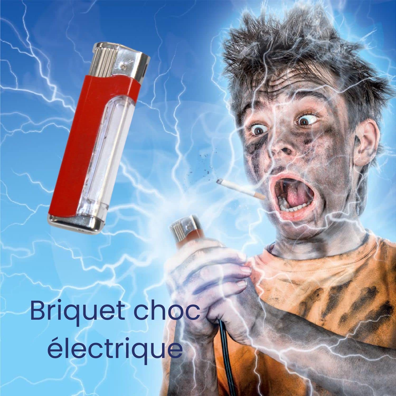 MAELSA Lot Farce Et Attrape Électrique - Briquet Choc + Poignée De Main Électrique