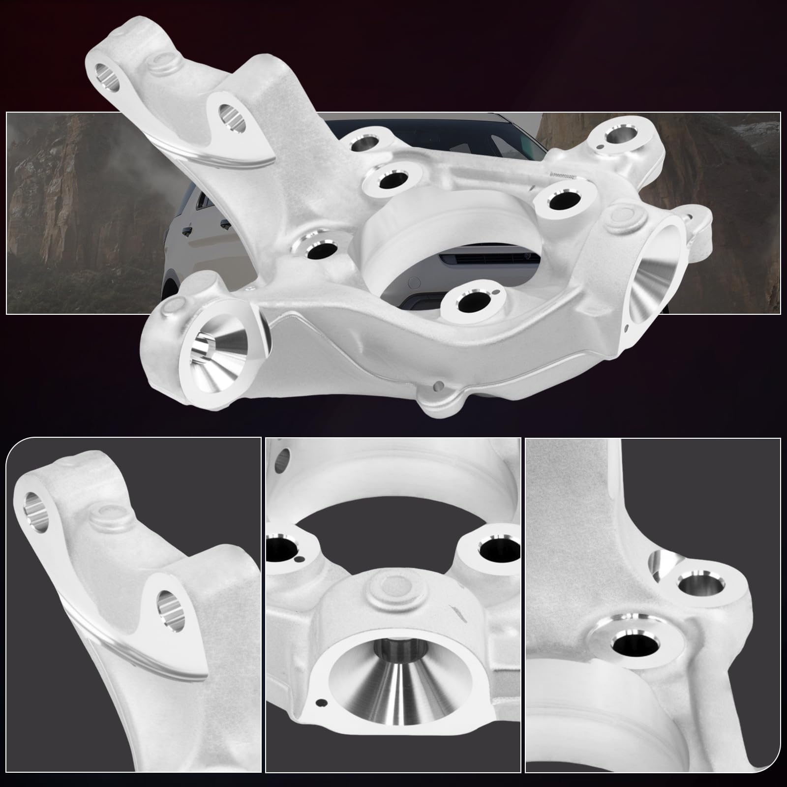 Nudillo de dirección lateral izquierdo para Ford Explorer 2011-2019 y Police Interceptor Utility 2013-2019 - Portador de eje delantero izquierdo, reemplaza MEF-23 BB5Z-3K186-A / BB5Z3K186A