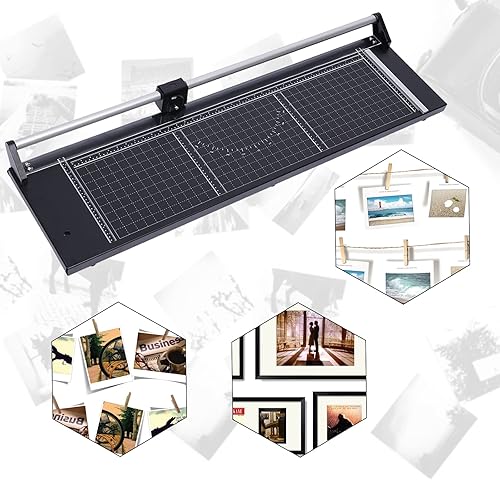 Miniatura 4 de Cortador manual de alta resistencia de 36 pulgadas, cortador de papel giratorio de precisión para papel fotográfico, película, mermelada de papel de