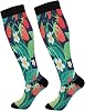 Kigai Christmas Gnomes Compression Socks Women Men Knee High Stockings for Sports,Running,Travel 1Pair