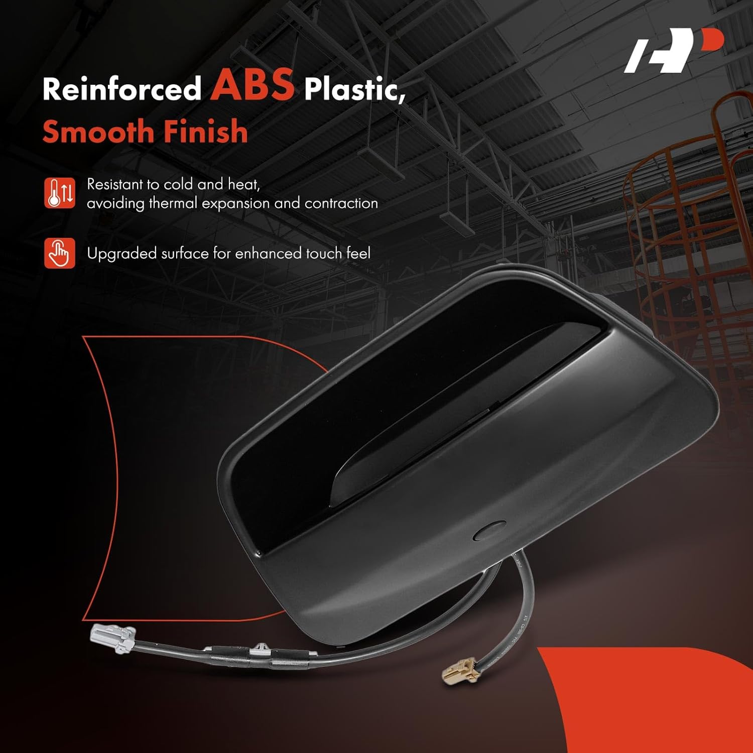 A-Premium Tailgate Handle Liftgate Latch Handle Compatible with Nissan Versa 2007 2008 2009 2010 2011, Primed Black, Replace# 90606-YC035, 90606-EL00C