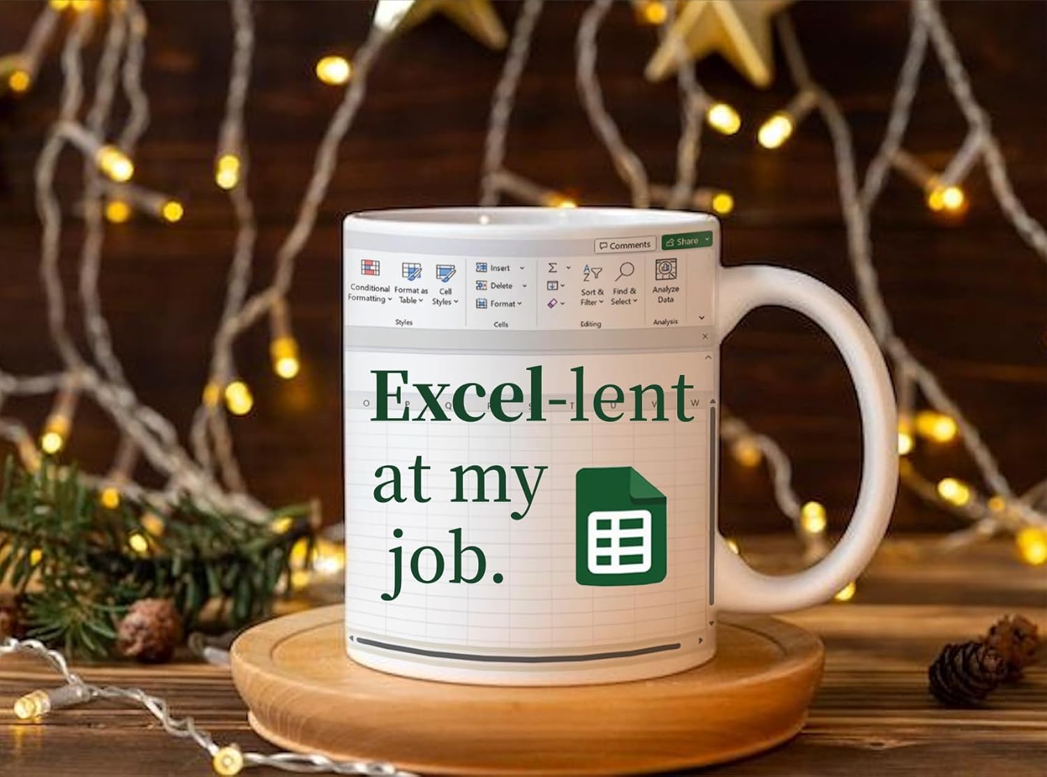 Funny Accountant Mug -Novelty Spreadsheet Design Ceramic Coffee Cup for CPA & Finance Professionals - Unique Christmas Gift for Coworkers, Accounting Boss | 11 oz -78 - Image 2