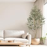 FEELEAD 8ft Faux Olive Tree – Large Faux Olive Plant Indoor with Pot, Lifelike Olive Trees Artificial Indoor, Tall Fake Olive Tree for Living Room Decor