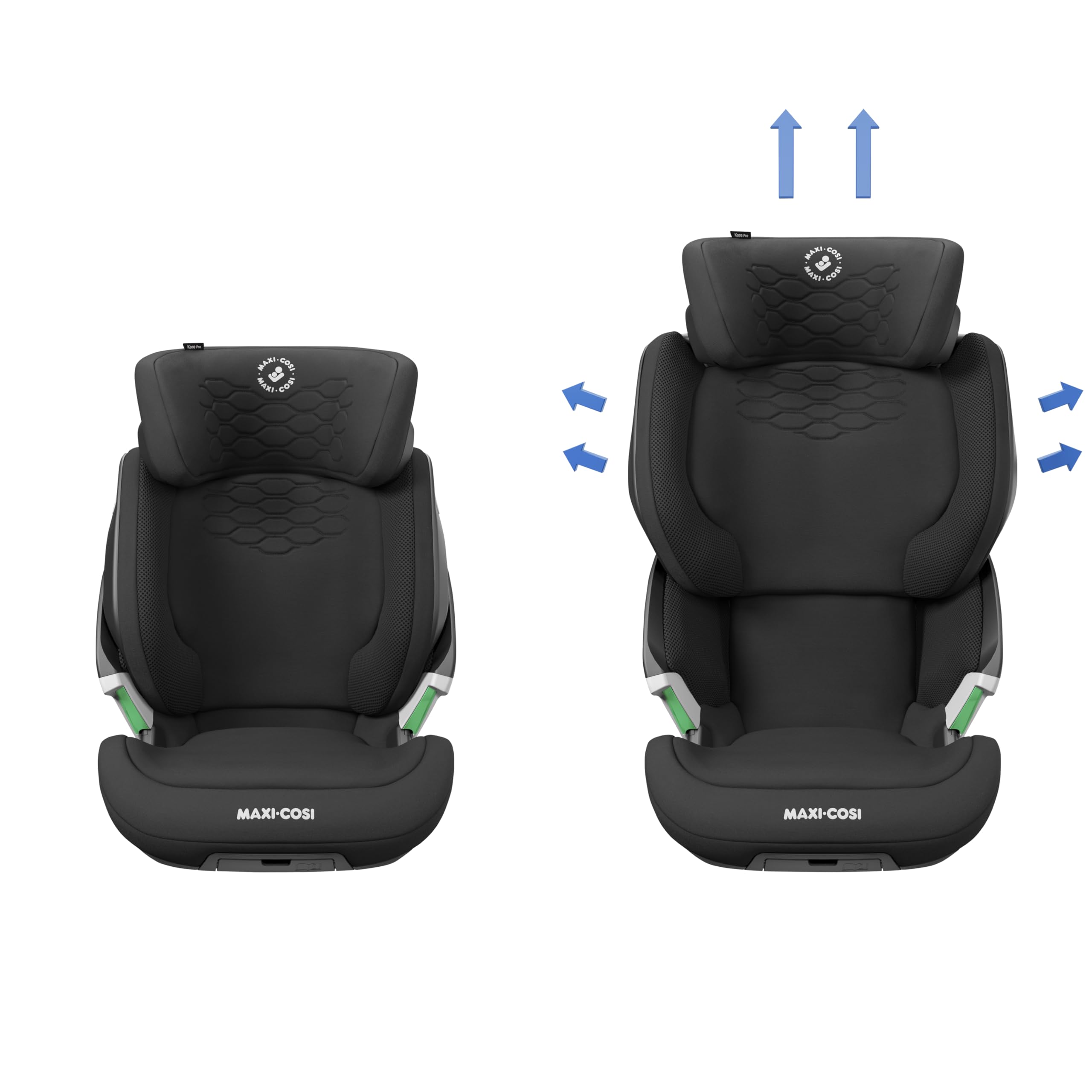 Maxi-Cosi Kore Pro i-Size Seggiolino auto, 3,5-12 anni, Luce ClickAssist, ISOFIX, Altezza/Larghezza regolabile, Sistema SPS Plus, Authentic Black