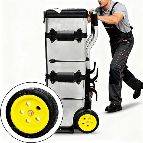 Miniatura 5 de Zateety Caja de herramientas rodante  3 piezas de estante deslizante extraíble  Armario de almacenamiento de herramientas de acero inoxidable con