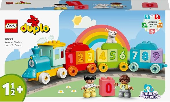 LEGO DUPLO First Issue Train - Learn to Count 10954-18 Months and Above Educational Toy Making Set for Kids Improving Counting Ability (23 Pieces)