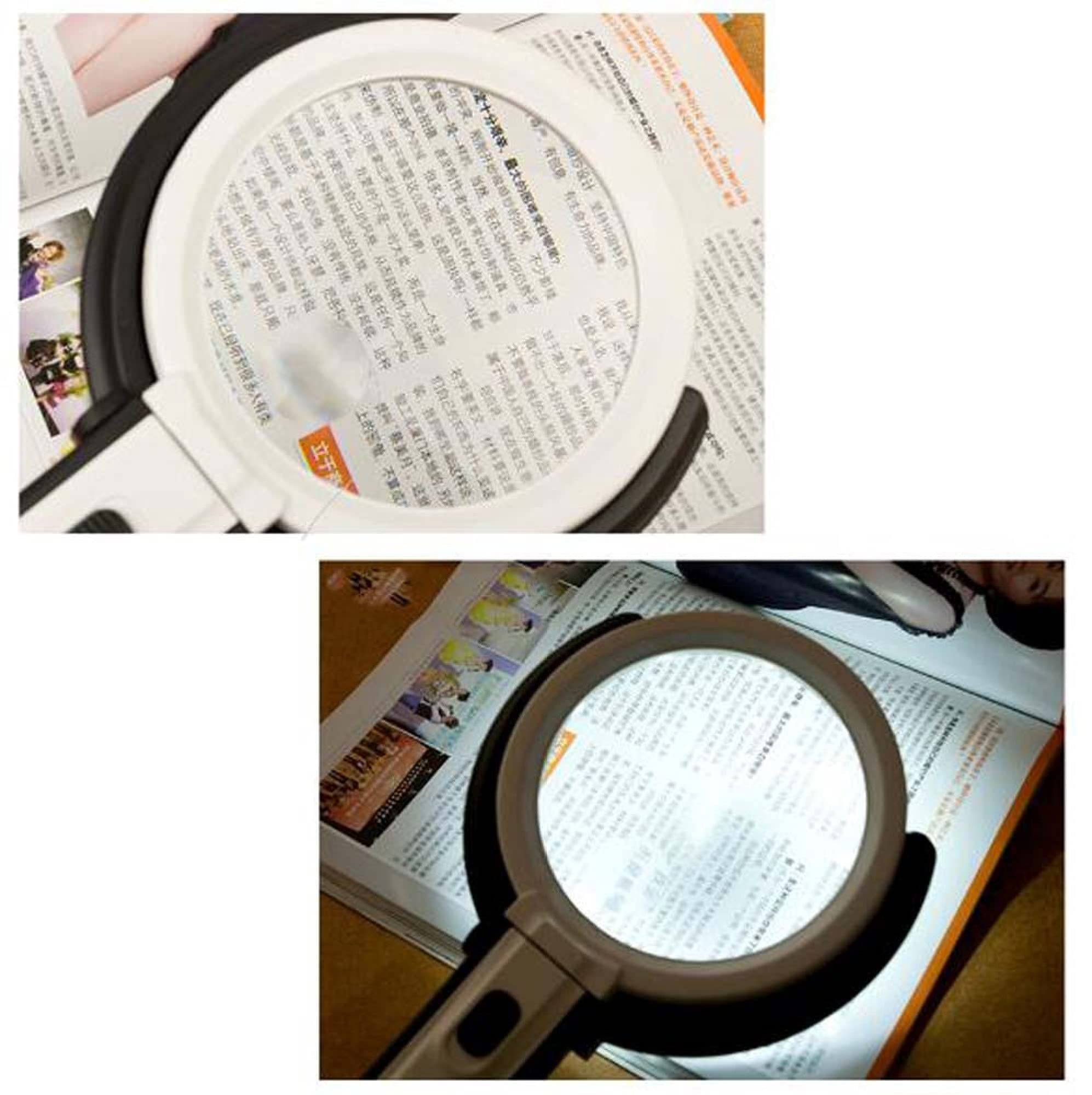 Lente d'Ingrandimento Grande Obiettivo Zoom 5X 10x Nuova Lente d'Ingrandimento Portatile Leggera da 80 mm, Lente per Leggere Hobby Giornali Mappe Monete Artigianato a Maglia