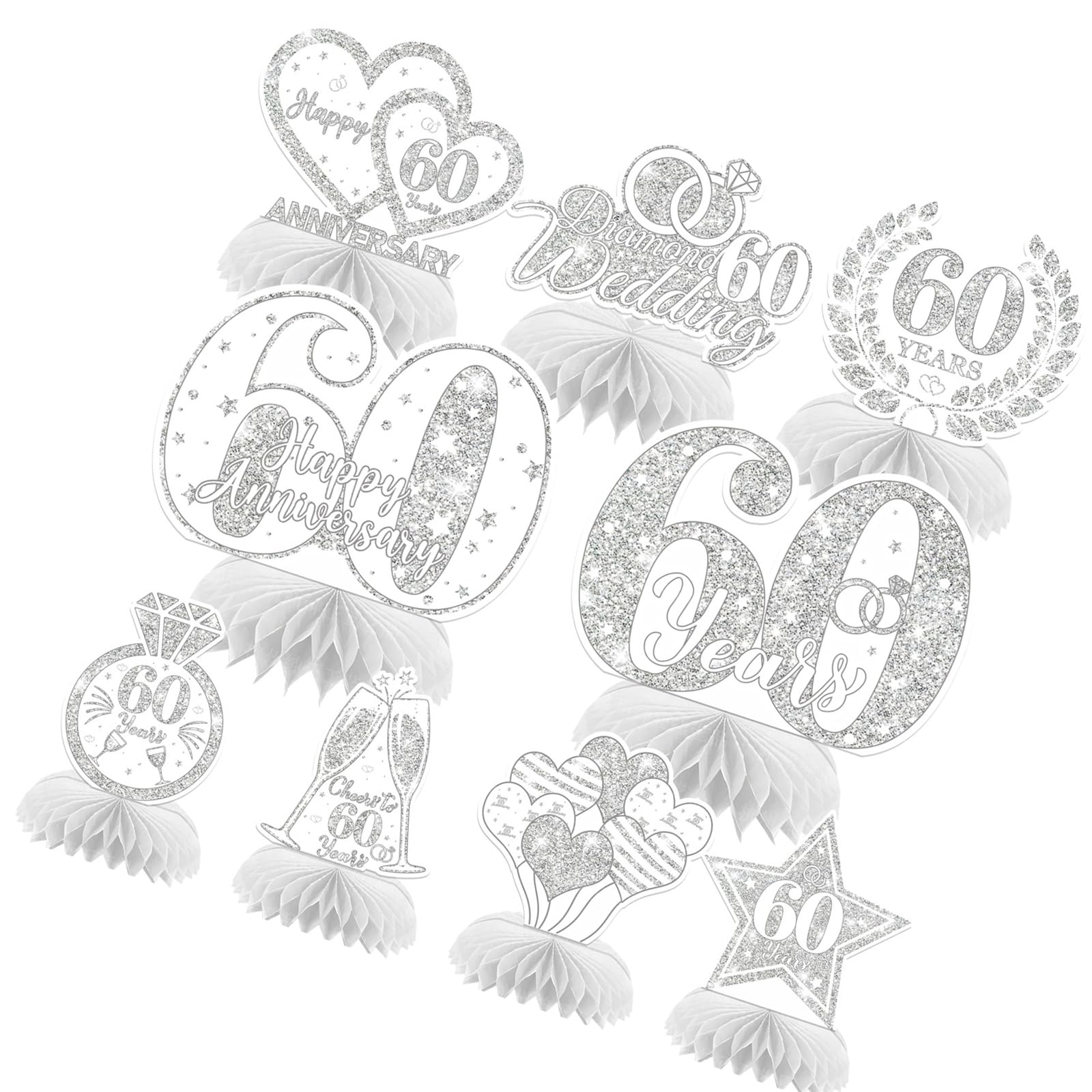 Kangnice Honeys Comb Wedding Anniversary Ornament for Tabletop Party Decorations and Milestones Celebration Table Accessories Honeys Comb Anniversary Decoration