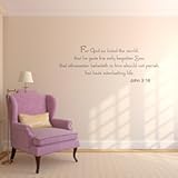 Imprinted Designs John 3&colon;16 Vinyl Wall Decal Sticker Art &lpar;15" X 42"&rpar;