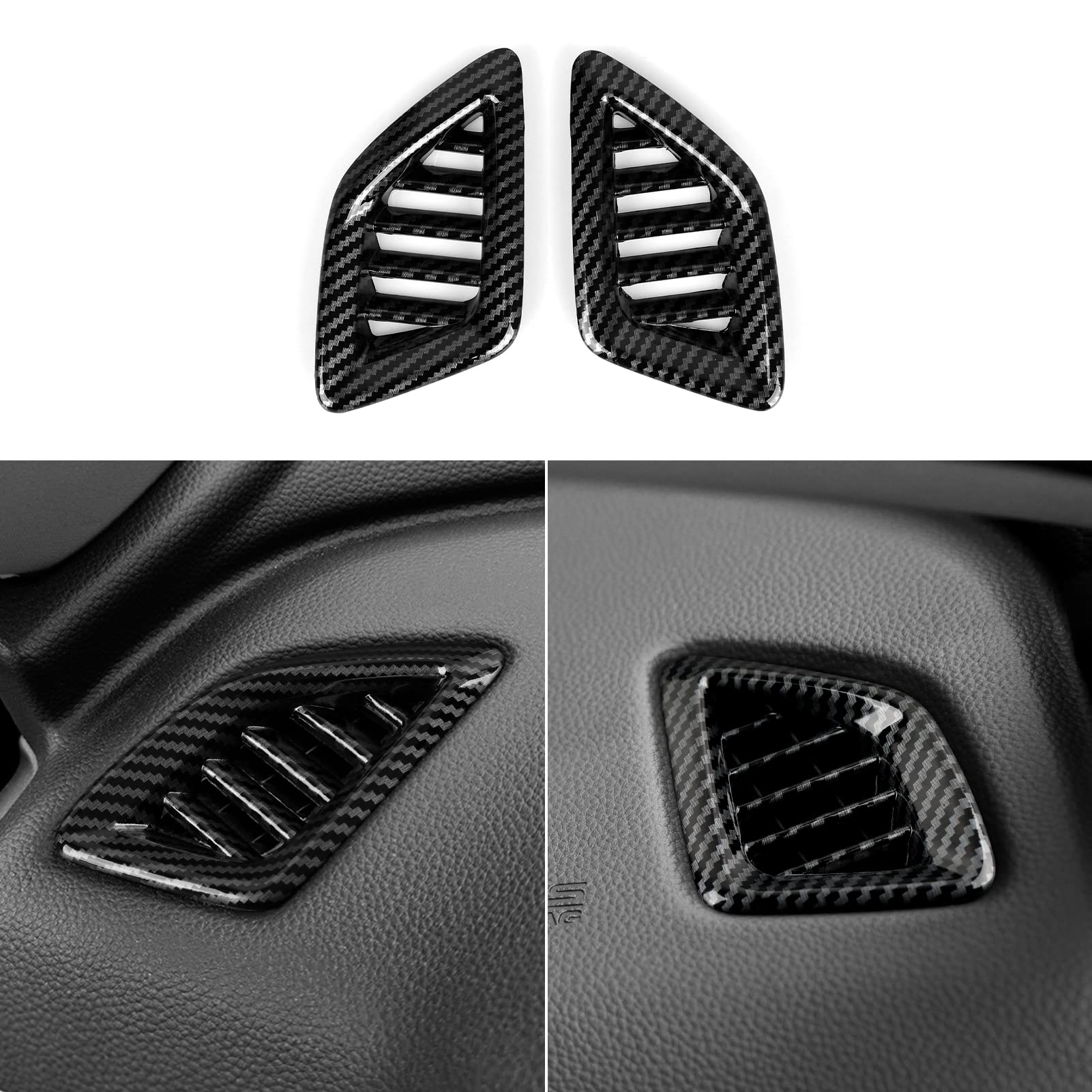 Car Upper Air AC Vent Outlet Decals for 2018-2022 Honda Accord 10th Gen Accessories ABS Carbon Fiber Stickers