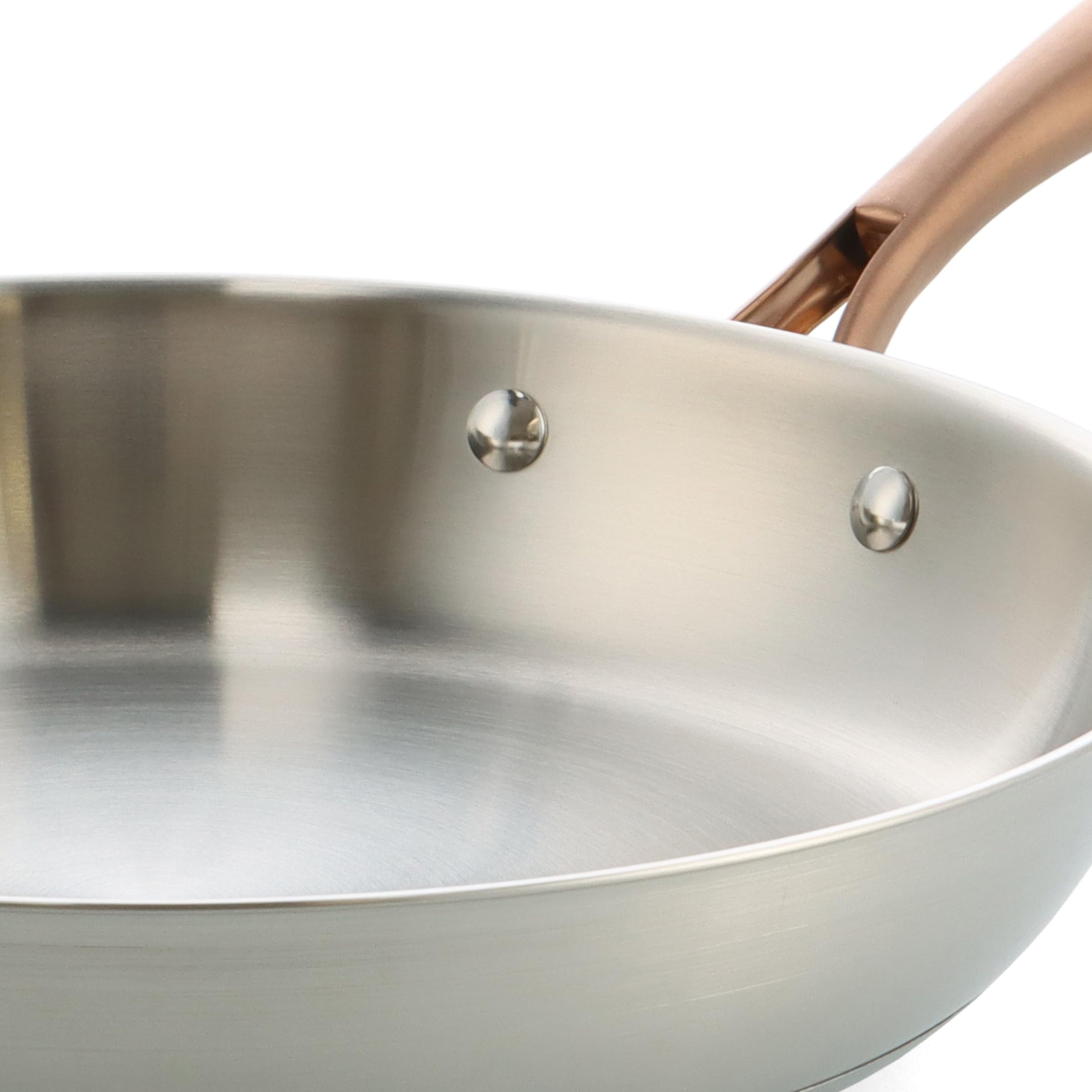 BK Rose - Juego de sartenes de acero inoxidable, 3 piezas, Ø20/24/28 cm, inducción, sin recubrimiento, apto para horno hasta 230 °C, apto para lavavajillas, acero inoxidable 18/10