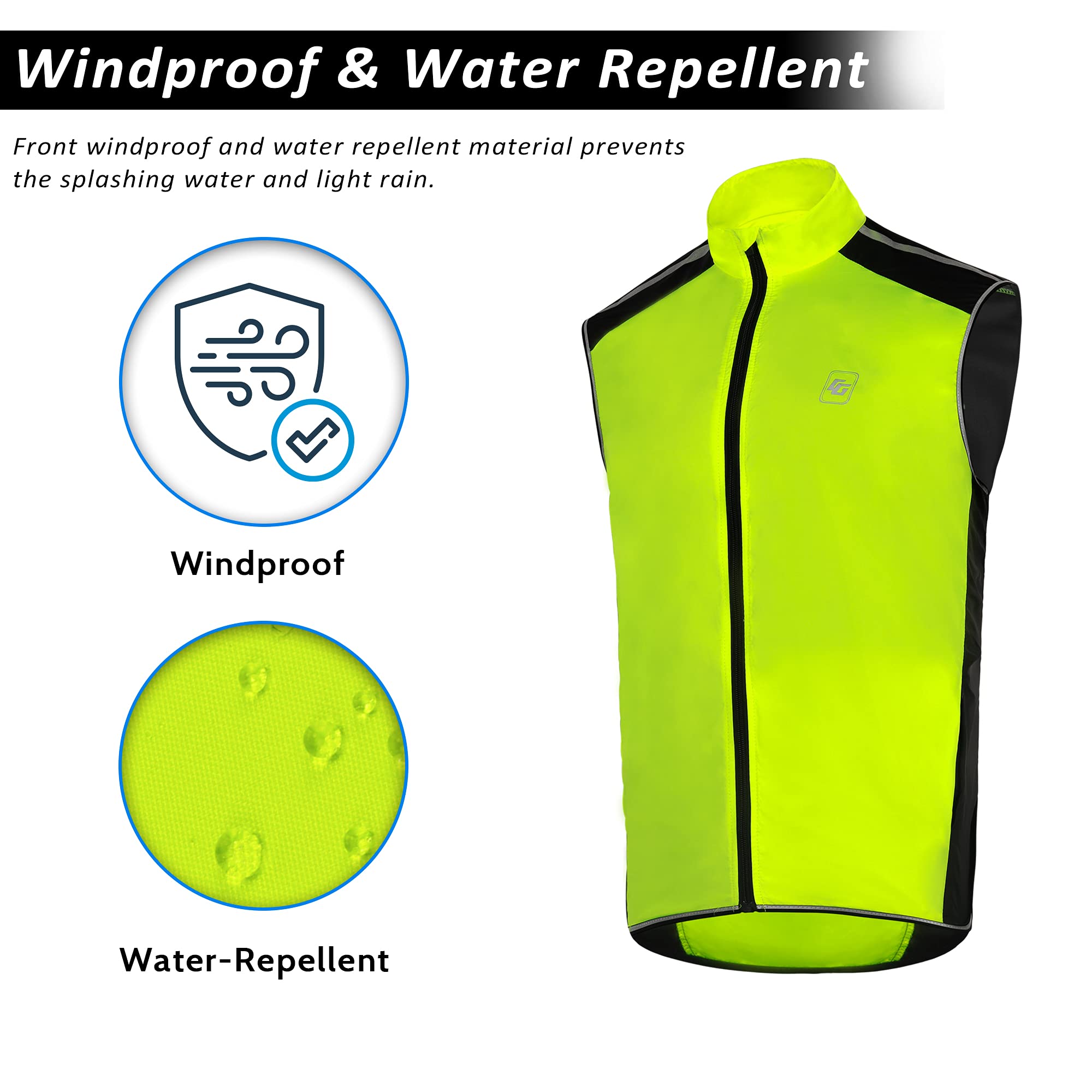 Excellent gilet réfléchissant pour la course, le vélo, la marche, le meilleur équipement de sécurité pour les activités de plein air pour homme et femme