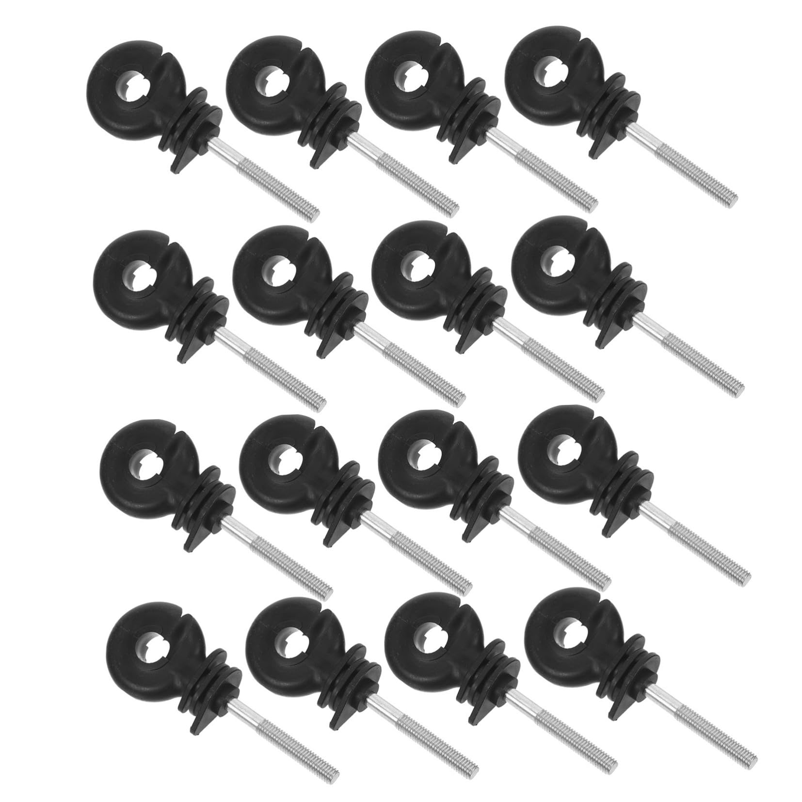 Abaodam 50 Pezzi 50 Pezzi Accessori Isolanti per Recinzioni Elettriche in Acciaio Inox, Perni Avvitabili Tubo Isolante, Chiodi Resistenti alle Intemperie per Pali da Giardino e Uso