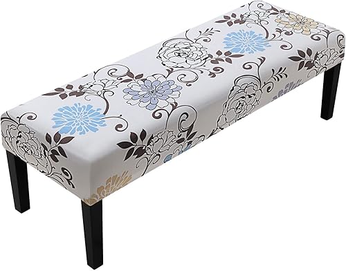 Fuloon Funda elástica para banco de comedor, funda extraíble antipolvo, lavable, funda protectora de asiento para sala de estar, dormitorio, cocina