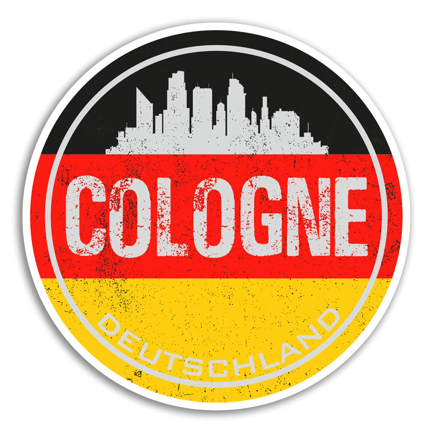 2 x 10cm Cologne Germany Vinyl Stickers - Flag Sticker Laptop Luggage #20054 (10cm Wide)