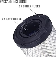 Vista 3 de 2x Kits de Filtros de Aire para John Deere M131802 M131803 Filtro de Aire Interior y Exterior para 1025R (NO TODOS LOS MODELOS) 2025R 2032R 3005