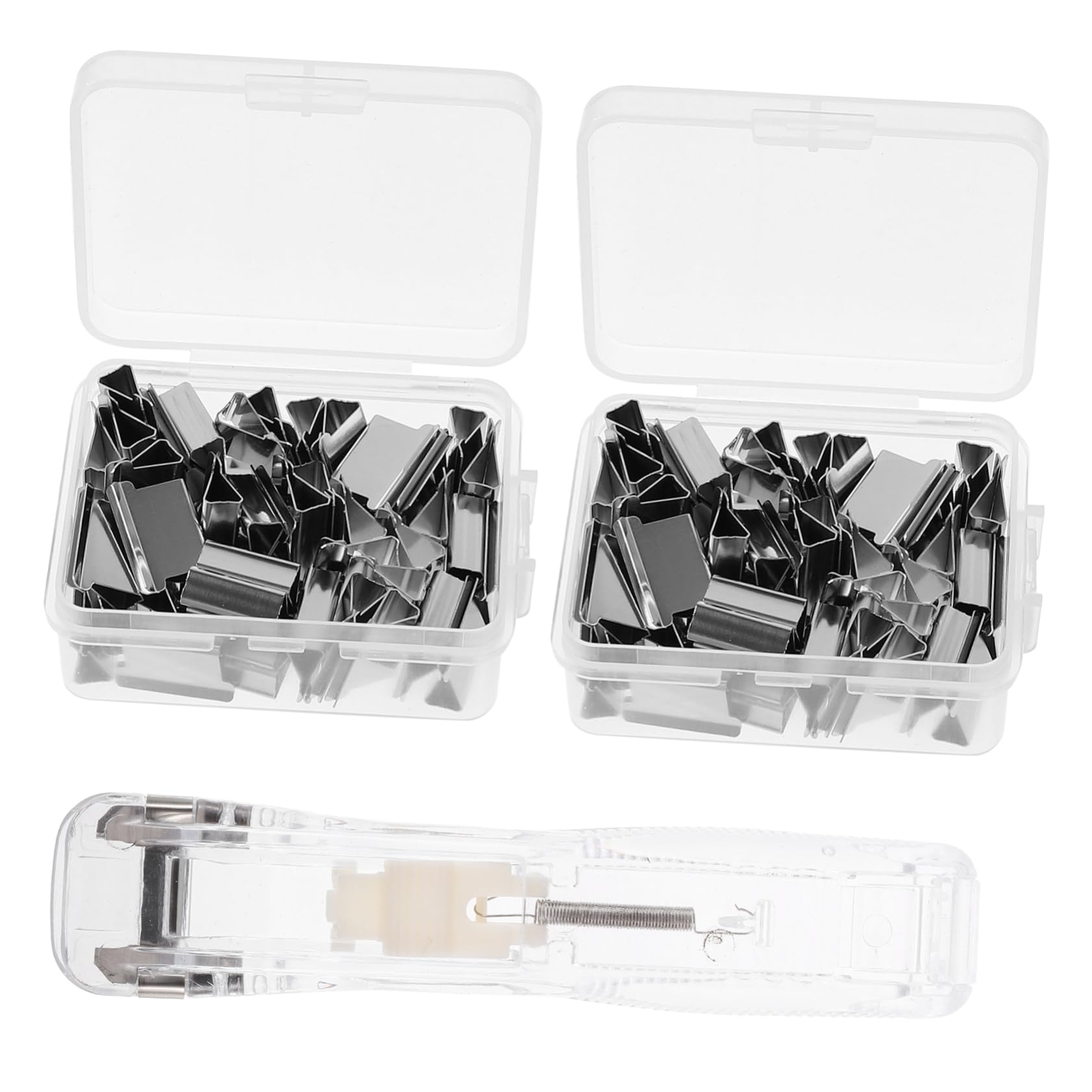 DOITOOL 4 Juegos Grapadora Portátil de Escritorio con Clips Recargables Clips Oficina Escuela