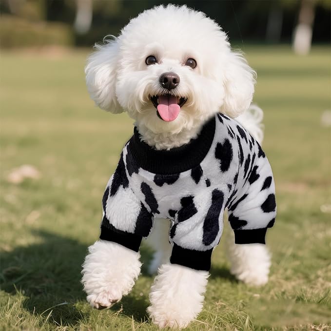 Choyaxo Pijama Vaca para Perro Pequeño Disfraz Cómodo miniatura 5