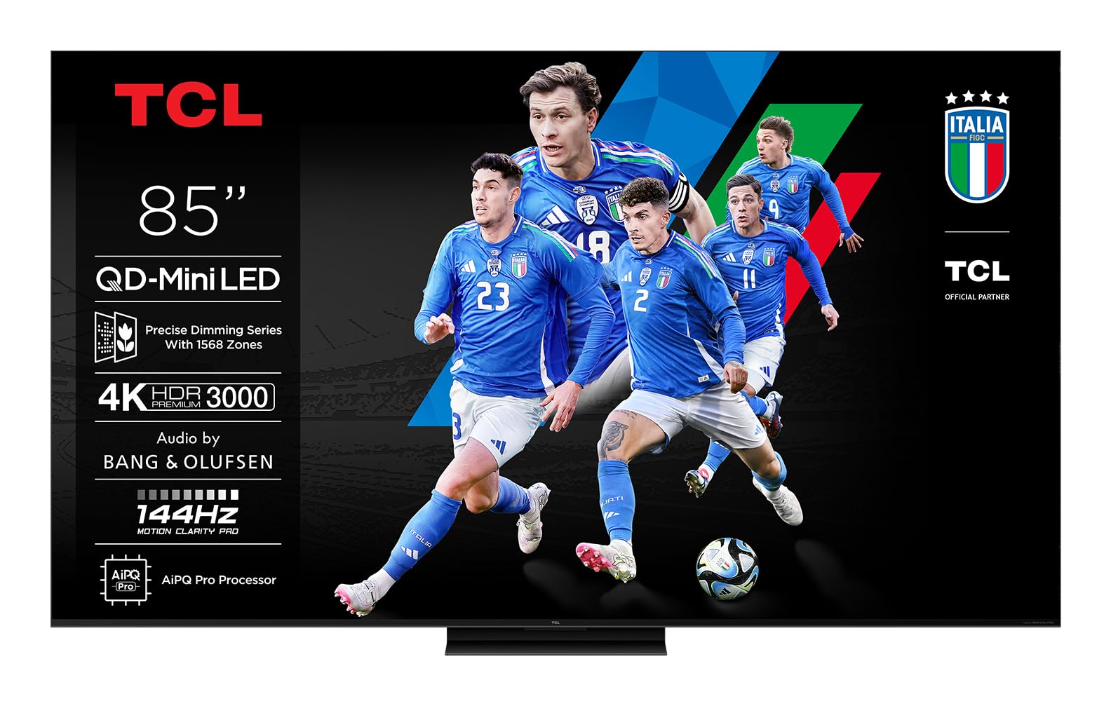 TV QD Mini LED Pro Tcl 85C79K 216 cm 4K UHD 2025 Aluminium brossé