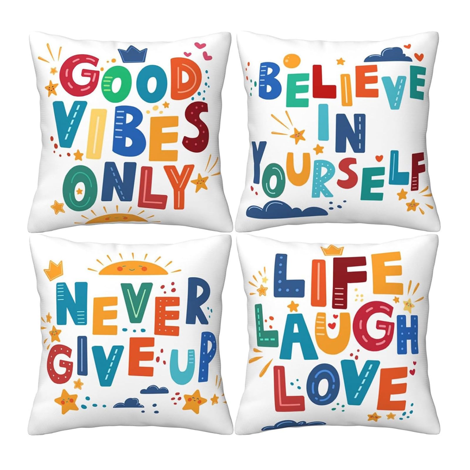 ALCXAZS Pillow For Classroom And College Apartment Decor Addition To Any Reading Corner With Positive Quotes Are Sayings