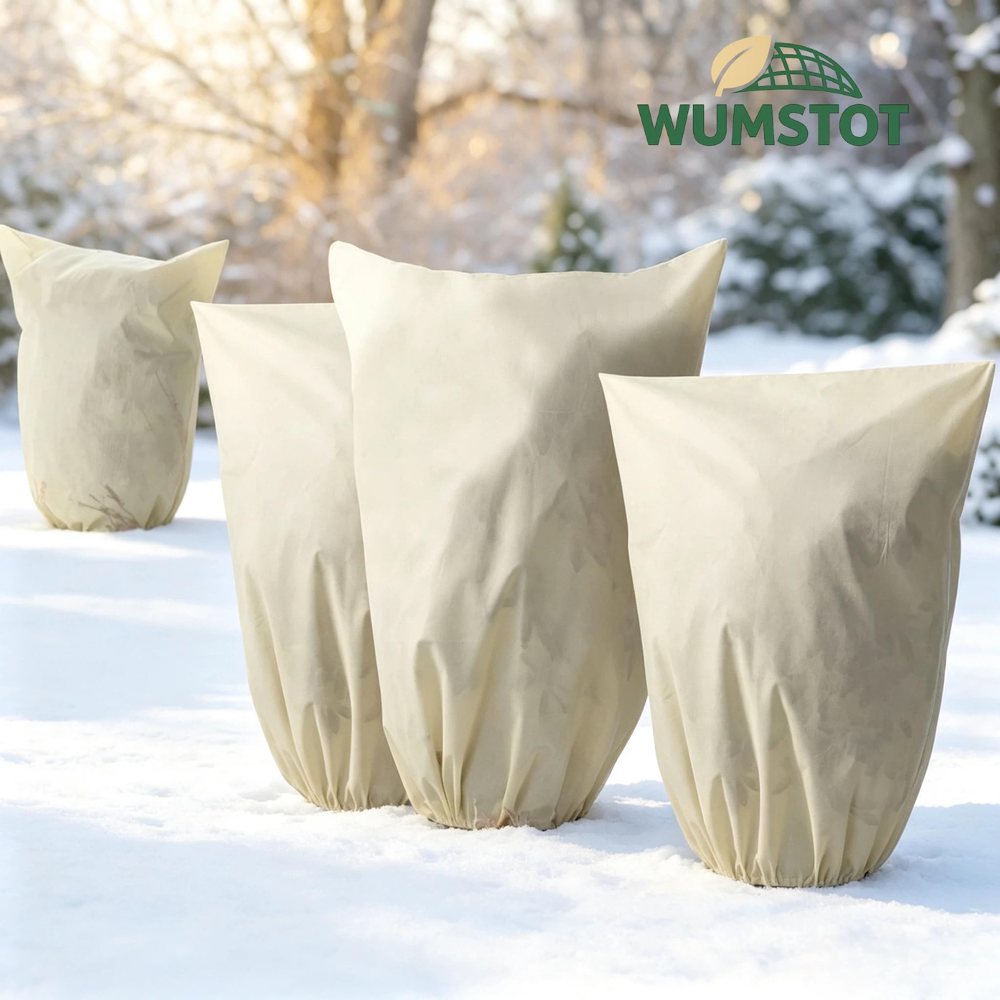 Protección de invierno para plantas, 200 x 240 cm, forro polar transpirable, protección contra heladas, cubierta para plantas con cremallera y cordón, reutilizable para grandes olivos