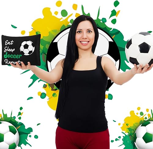 Miniatura 10 de Ziliny 12 bolsas de maquillaje, bolsa de cosméticos, regalos para niñas, bolsa portátil de lona con cremallera, organizador de artículos de tocador