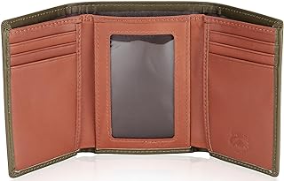 Stealth Mode Trifold Leather Wallet for Men with RFID Blocking