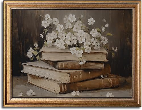 Miniatura 41 de Arte de pared con marco dorado, lienzo vintage de río, arte de pared, paisaje natural, río antiguo, impresiones artísticas para sala de estar,