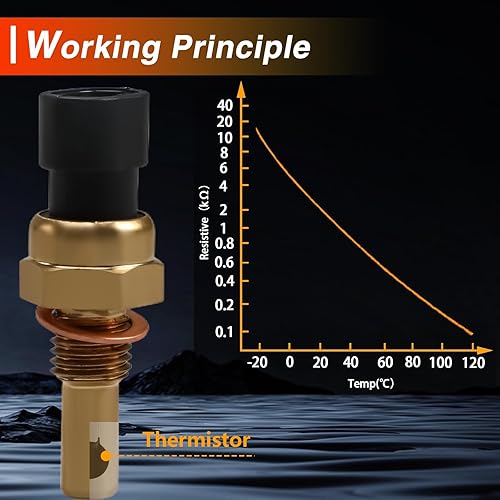 Miniatura 3 de Sensor de temperatura del refrigerante, sensor de temperatura del agua ECT, interruptor de temperatura compatible con Chevrolet Tahoe Malibu Equinox