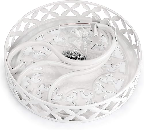 Miniatura 2 de OwnMy Juego de 2 soportes redondos de metal para macetas de hierro inoxidable, soporte moderno para macetas, soporte para plantas de interior y