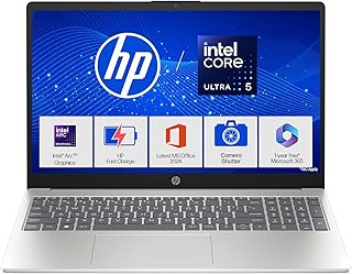 HP 15 Smartchoice, Intel Core Ultra 5 125H (24GB DDR5, 1TB SSD), Micro-Edge, Anti-Glare, FHD, 15''/39.6cm, Win11, M365* Office24, Silver, 1.65kg, FD1458TU, FHD Camera, Backlit Laptop