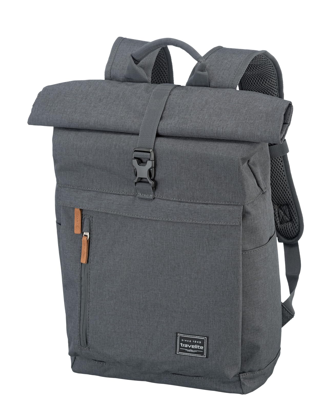 Travelite Basics Plecak Roll-Up, Czarny, 35 l