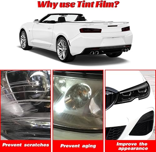 Miniatura 5 de Mustree Cubierta de tinte de luz trasera precortada para Toyota Tundra 2022 2023, accesorios para luces traseras reflectoras de freno, cubierta de