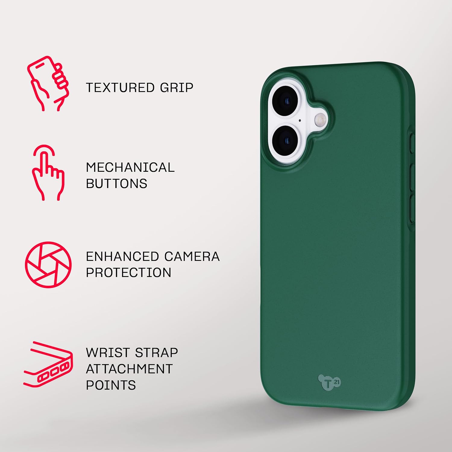 Tech21 EvoLite for iPhone 16 Ultra Thin - Impact Protection Case - in Forest Green