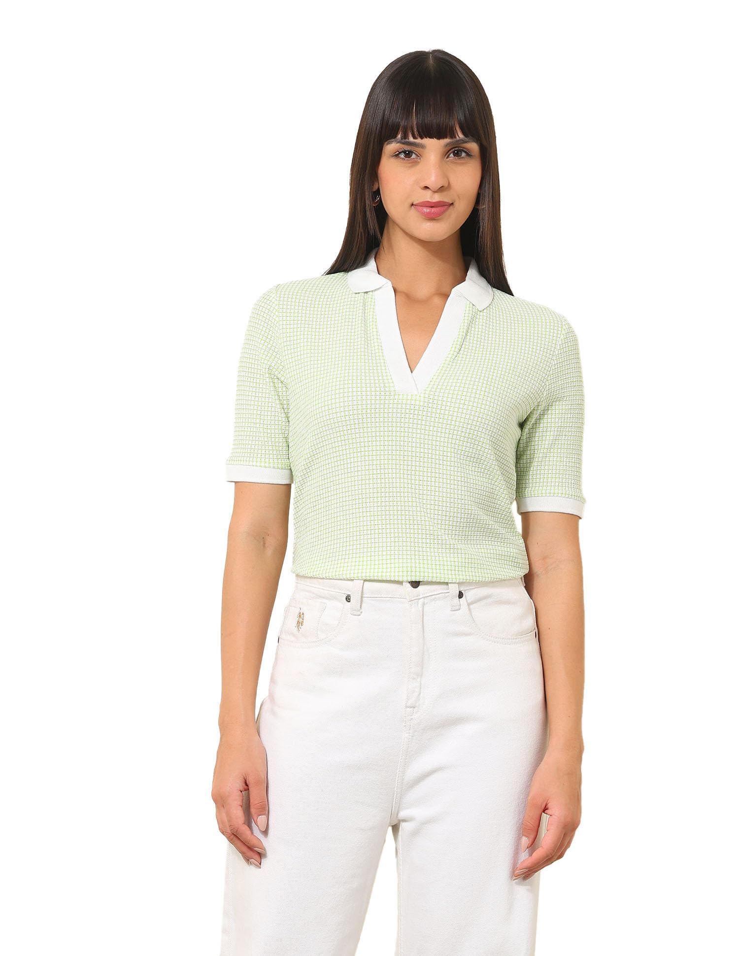 Women's Regular Fit Polo Shirt (UWSS25PTS339-image-48