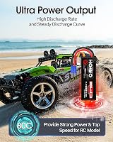 HOOVO LiPo akkumulátor 3S 11,1V 6000mAh 80C kemény tokkal EC5 csatlakozó RC 1 8 és 1 10 autókhoz teherautókhoz csónakokhoz 2 darabos készlet 5