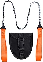 Vista 7 de Sucrain Sierra de Cadena de Bolsillo con Mango de Paracord, Sierra de Mano de Cadena Plegable, Equipo de Supervivencia de Emergencia al Aire Libre