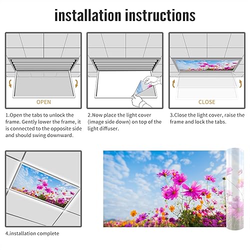 Miniatura 5 de Shutiall Cubiertas de luz fluorescente para la oficina del aula, elimina el deslumbramiento severo que causa fatiga ocular y dolores de cabeza.